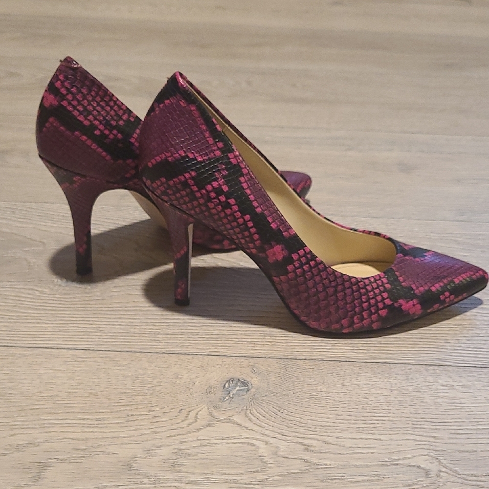 Nine West Pink Heels Elegant Pointed-Toe
